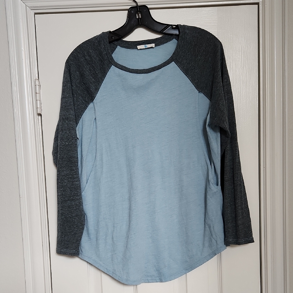 Bun Maternity Relax Raglan Sleeve Maternity And Nursing Top